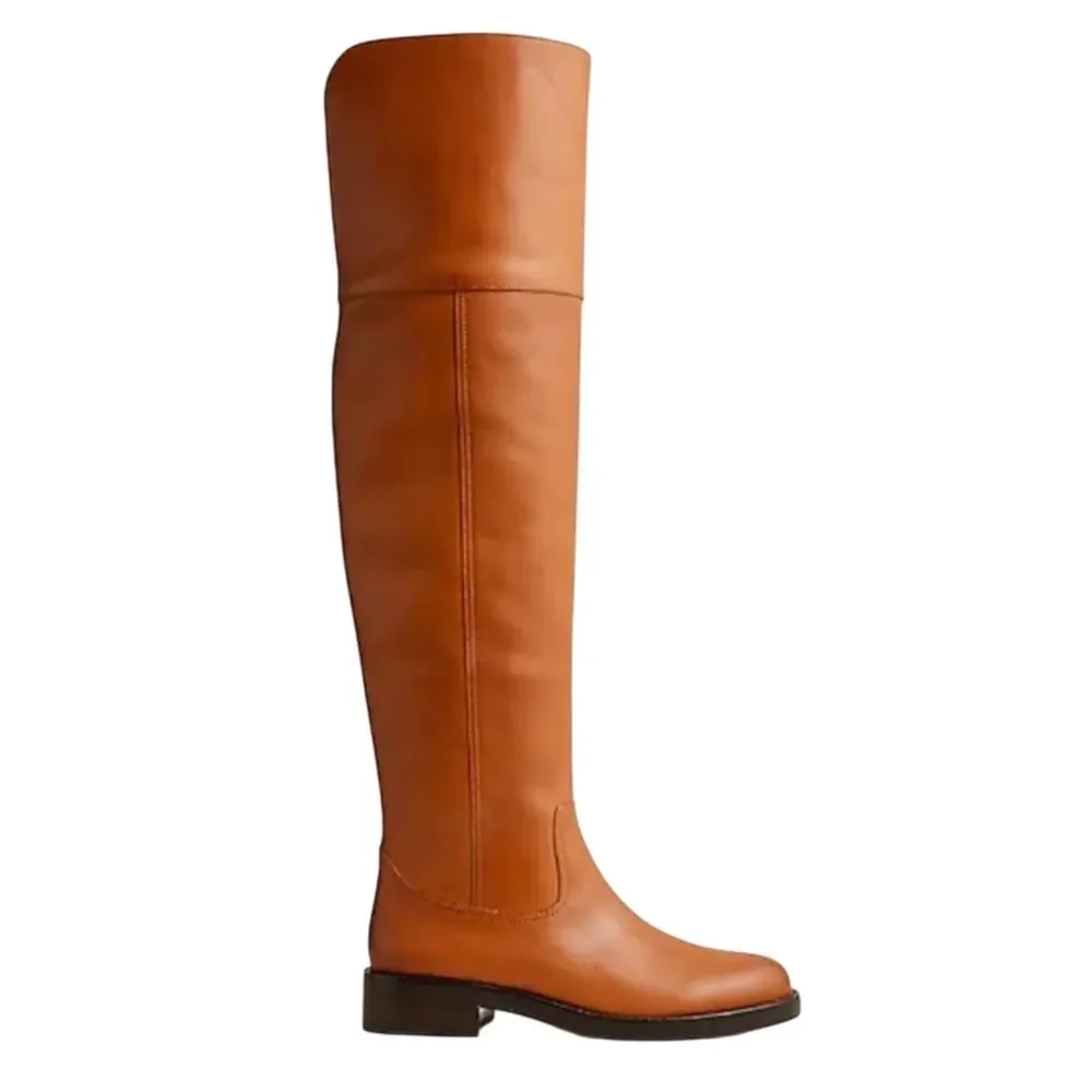 J. Crew Leather Over-the-knee Riding Boots BA769 Size 5H 5.5 Medium